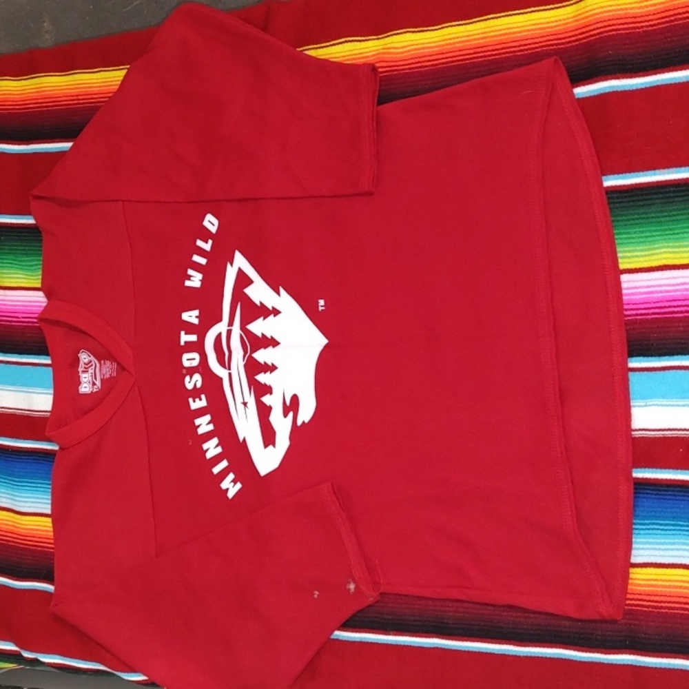 Bakka Sports NHL Minnesota Wild Youth Red White Promotional Hockey Jersey YXL